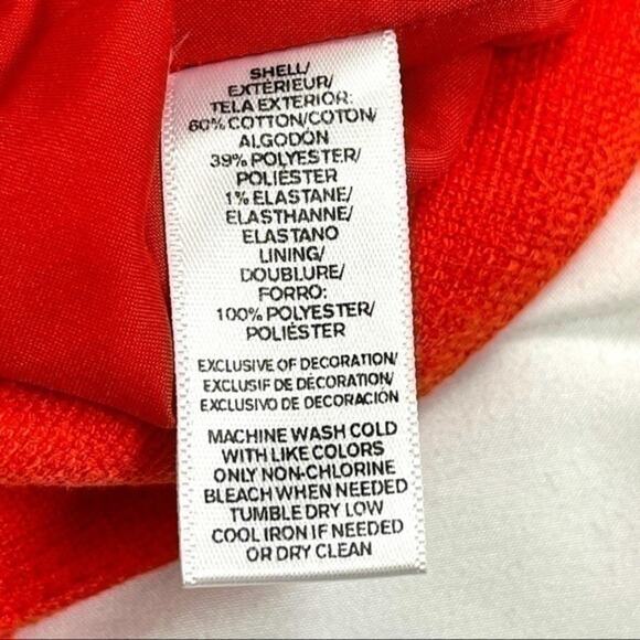 Loft Orange‎ Feminine Soft Girl Front Pocket With Pom Pom Trim Skirt NWOT Size 0 - Picture 7 of 9